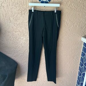 Maje Black Dress Pants with Gray Accents